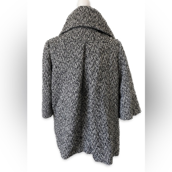 Black and White Tweed Coat - Picture 2 of 4